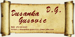 Dušanka Gušović vizit kartica